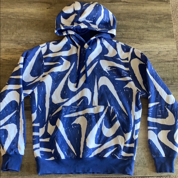 nike swoosh pattern hoodie